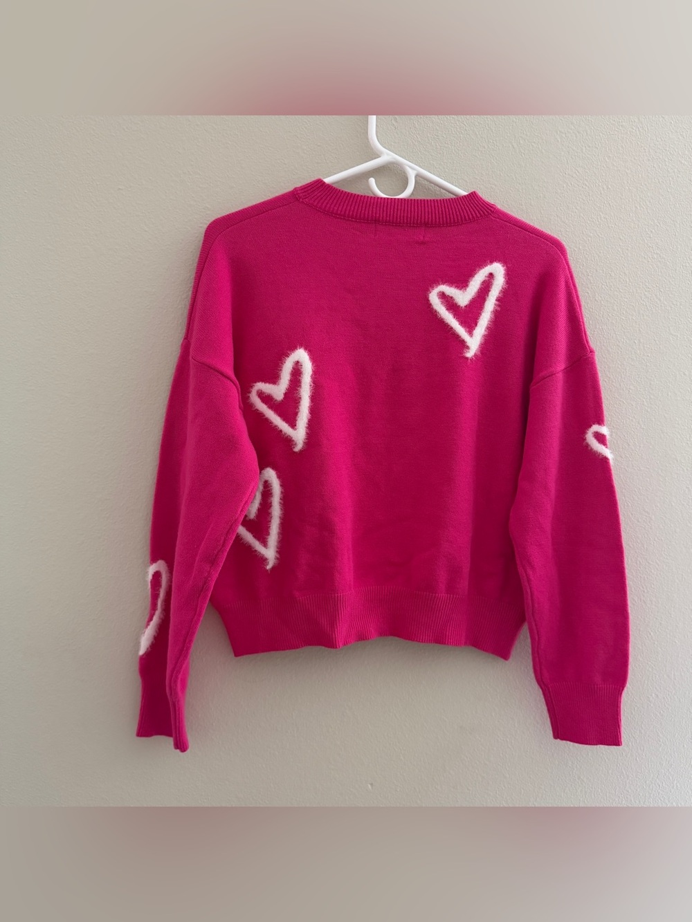 Pinch Sweater Hearts Pink Women’s Size M Soft And Fuzzy Valentines - Picture 3 of 4